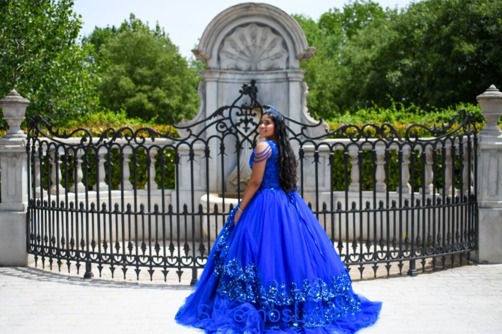 vestido azul para fiestas de quince años